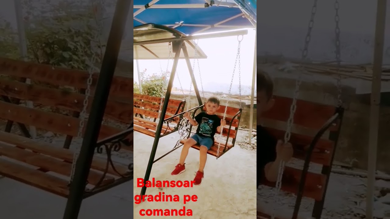 Balansoar gradina cu leagăn separat copii