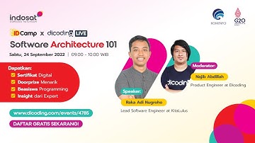 IDCamp x Dicoding LIVE : “Software Architecture 101”