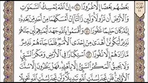 سورة فاطر الشيخ عبدالرحمن السديس صفحة ٤٣٩