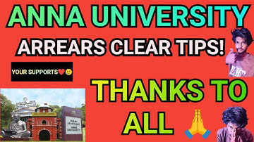 Anna University🎓ARREARS Clear💪Tips❤️💯 THANKS TO ALL🤗🙏🎓#bulletnandhu #annauniversity #arrears #tips 