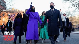 WATCH: Harris and second gentleman Emhoff walk to Eisenhower Executive Office Building