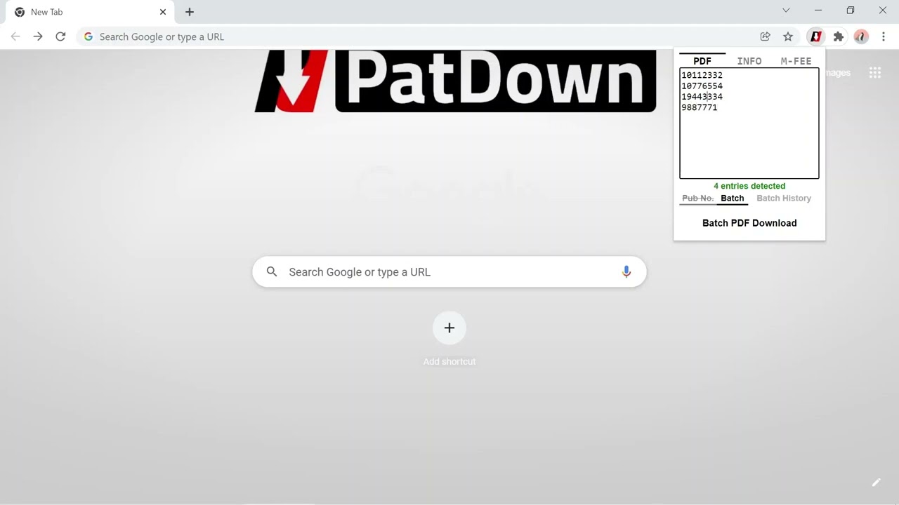 Batch Download US Patents & Published Applications Using PatDown