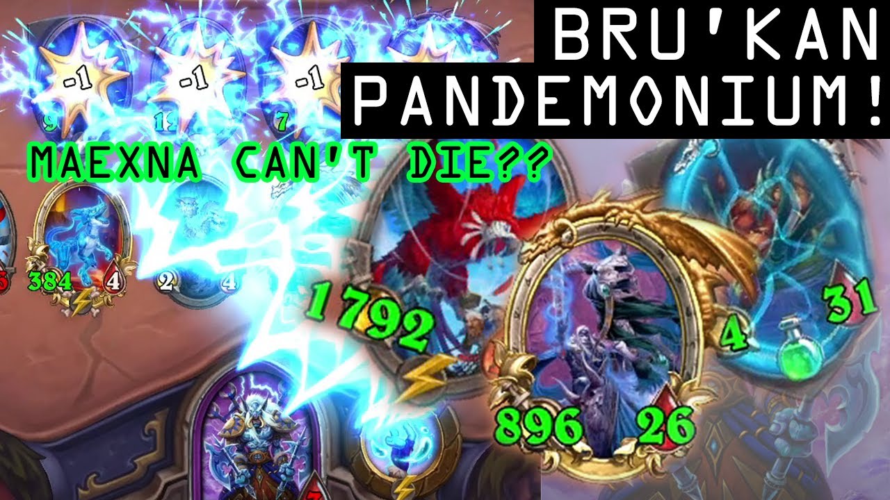Zombie Maexna and Mad Zaps w/ CRAZY New Hero Bru'Kan x Hearthstone Battlegrounds