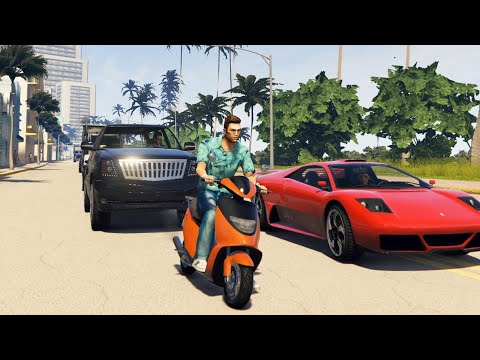 GTA Vice City Remastered 2020 Gameplay + Tutorial | 4K Graphics | GTA 5 Mod - How To Install