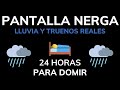 Lluvia relajante para dormir pantalla negra sin anuncios  cuerpo mientras duermes