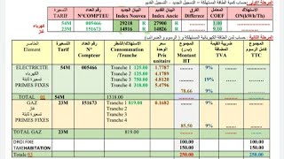 **طريقة حساب فاتورة الكهرباء و الغاز فيها 4 أشطر** فيزياء 3 متوسط