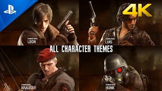 Resident Evil 4 Remake - The Mercenaries All Character Themes 4K