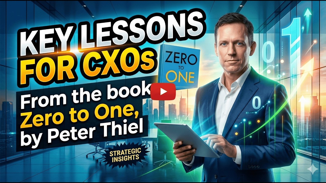 Key Lessons for CXOs from the book Zero to One by Peter Thiel in 10 ...