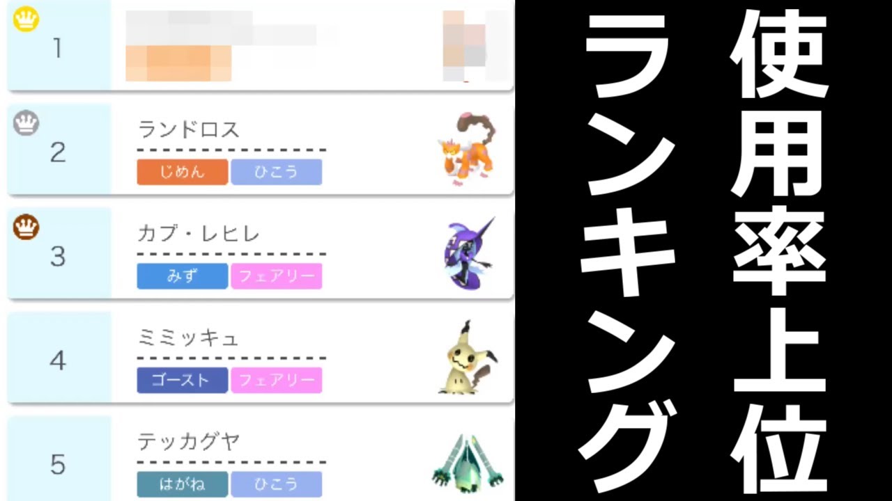 新環境のポケモンの使用率ランキングがやばい 1位がまさかの ポケモン剣盾 Youtube