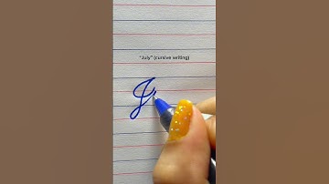 “July” in Cursive Writing Tutorial