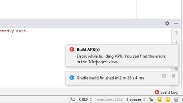 حل اخطاء الغرادل Gradel للرسالة process unexpectedly exit في اندرويد ستوديو android studio