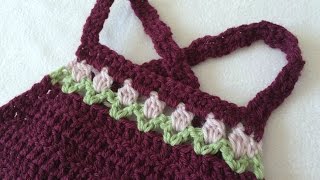 VERY EASY crochet tulip pinafore dress tutorial - any size
