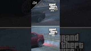 GTA 4 vs GTA 5 Car Kick Up Dust and Water Physics Comparison #gamecomparison #gaming #shorts