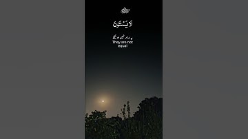 ﴿أَفَمَن كَانَ مُؤْمِنًا كَمَن كَانَ فَاسِقًا ۚ لَا يَسْتَوُونَ﴾— سورة السجدة، الآية 18 #allah