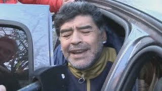 Maradona's reaction, including insults, when asked about Diego Junior