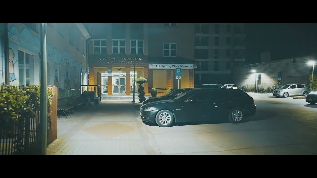 Poland, Białystok, night walk from Żabka to Wyższa Szkoła Ekonomiczna