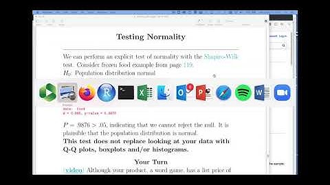 Shapiro test for Normal distributions