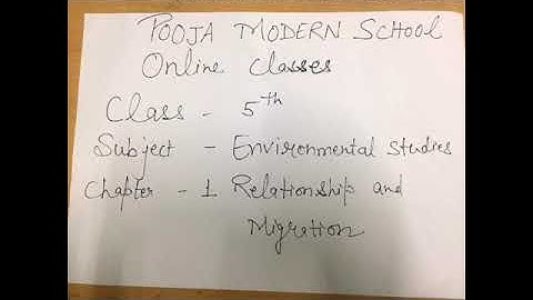 Sub.Evs class.5 part.1ch.1 Relationship and migration