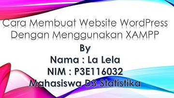 Cara Membuat Website WordPress dengan Menggunakan XAMPP
