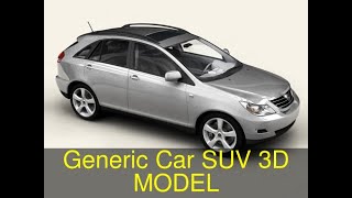 3D Model of Generic Car SUV Review