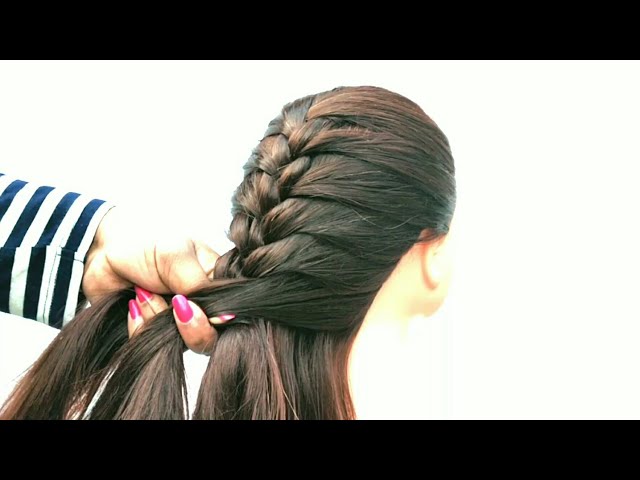 sagar choti hairstyle | sagar veni |french braid | braided hairstyle | easy  hairstyle - YouTube