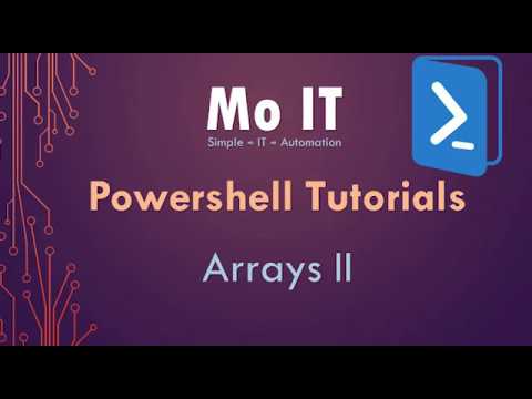 Powershell Tutorials - Arrays II - YouTube