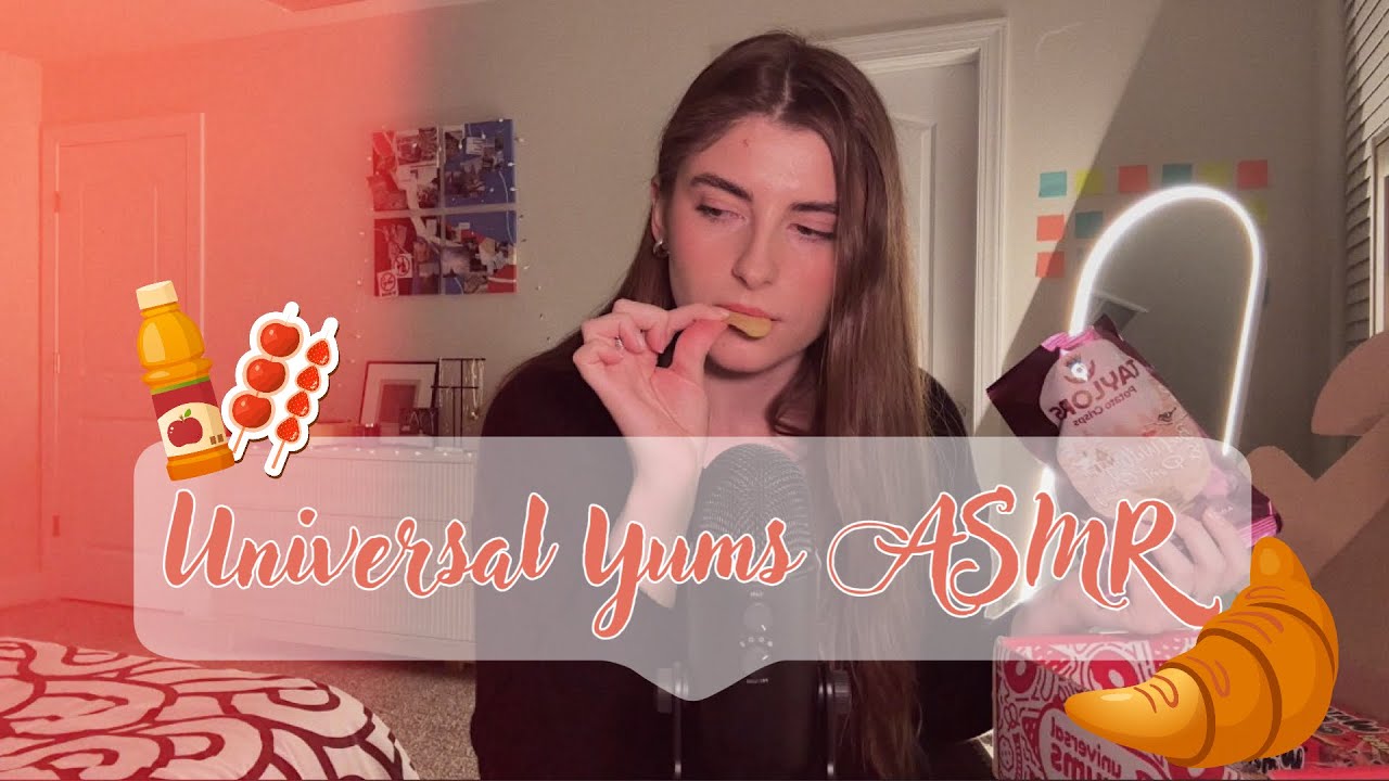 АСМР українською | Snack box ASMR 🍿 Розпаковка та дегустація Universal Yums