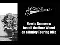 How to Remove and Install the Rear Wheel on a Harley Touring Bike How to Remove and Install the Rear Wheel on a Harley Touring Bike