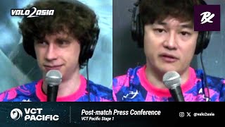 Paper Rex (PRX vs. GEN) VCT Pacific Stage 1 Regular Season Week 2 Post-match Press Conference