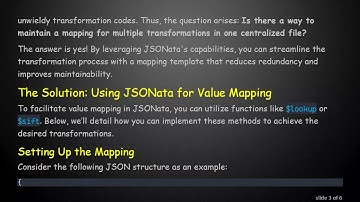 Unlocking JSONata for Data Transformation: A Guide to Mapping Values