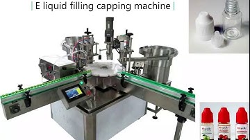 Automatic E Liquid Eye Drops Plastic Bottle Fill Plug Cap Machine