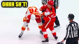 Martin Pospisil Dominik Shine Fight Scrap From Hunter Brzustewicz Hit | Red Wings Flames Highlights