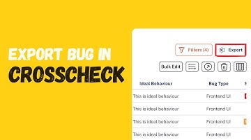 How To Export A Bug In Crosscheck