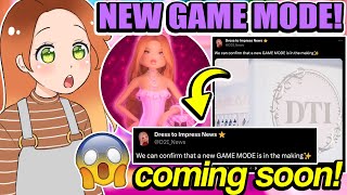 DRESS TO IMPRESS IS RELEASING A NEW GAME MODE! Huge Update Coming SOON!