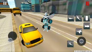 Flying Car Robot Flight Drive Simulator Game 2017 screenshot 2