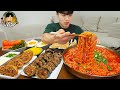 ASMR MUKBANG 직접 만든 해장 열라면 김밥 김치 유부초밥 먹방! RAMYEON &amp; KIMBAP MUKBANG EATING SOUND!