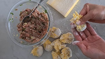 How to wrap wontons - super easy method