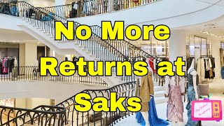 Saks Fifth Avenue Shoppers Upset About Returns and Refunds as Retail Apocalypse Continues