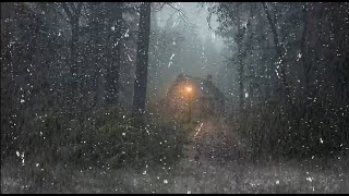 Strong Rain Thunderstorm Sounds for Sleeping | Heavy Rain & Intense Thunder on Old House at Night S7