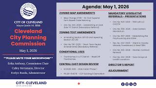 City Planning Commission Meeting for May 1, 2026