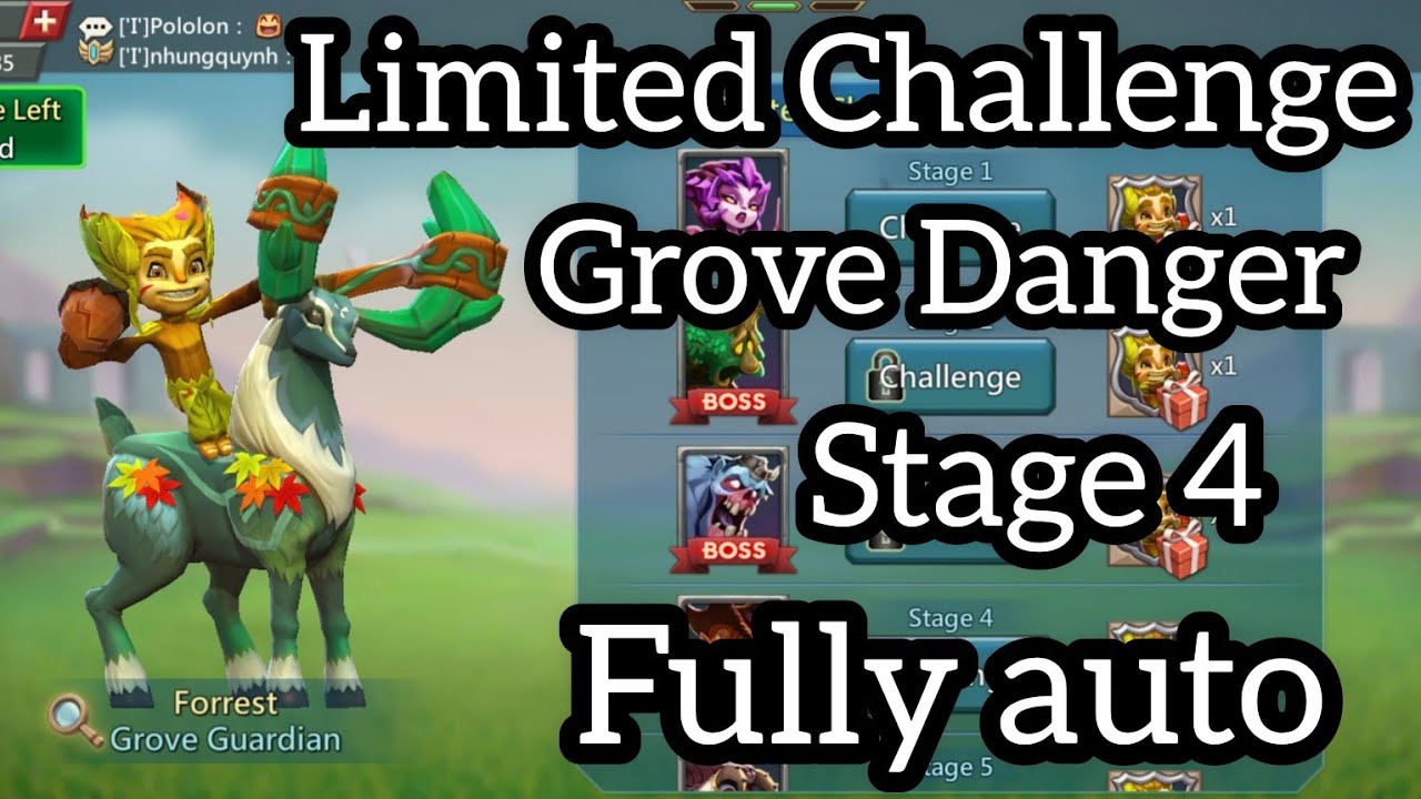 Grove Guardian Limited Challenge Stage 4 Grove Danger Best Fully Auto Teams