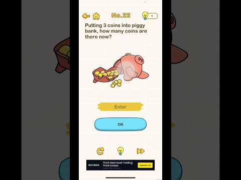 LEVEL 22 COMPLETE (#BRAINOUT) SOLUTION DOUBLE TAP TO BREAK PIGGY BANK AND COUNT COINS.