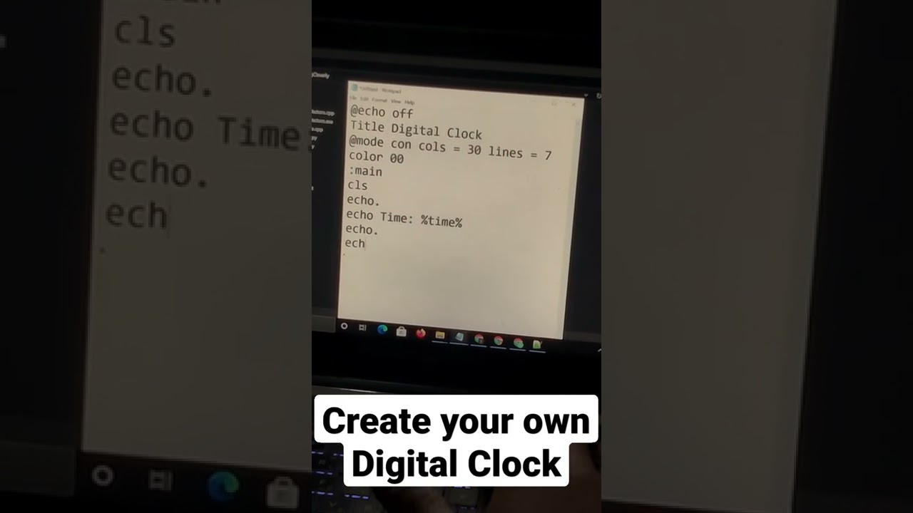 Create Your OWN Digital Clock using Batch Commands - 