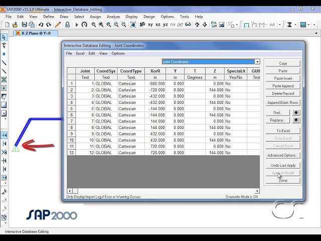 SAP2000 - 07 Interactive Database Editing: Watch & Learn