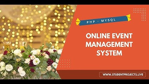 Online Event Management System - PHP & MySQL