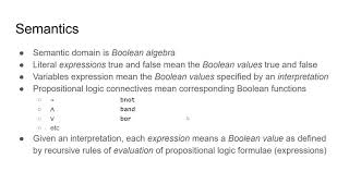 Test, Propositional Logic: Overview