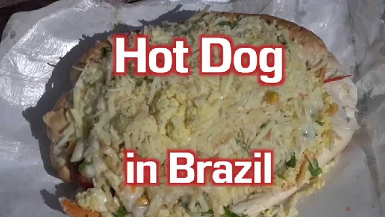 Loaded Brazilian Hot Dog in São Paulo, Brazil