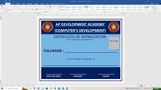 How to Create a Professional Certificate Design in MS Word - Step-by-Step Guide -MS word tutorial