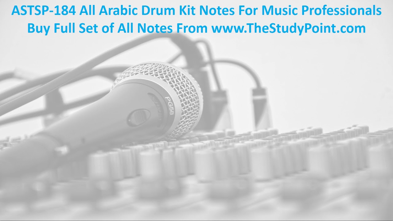 ASTSP184 All Arabic Drum Kit Notes For Music Professionals