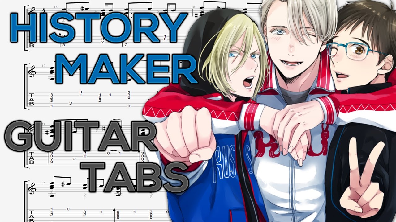 Yuri on Ice History Maker (Opening) Guitar Tutorial Guitar Lesson